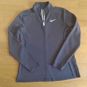 Nike Gray Dri Fit Lightweight Workout Quarter-Zip Pullover